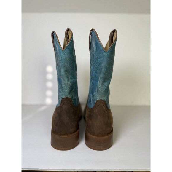 Justin‎ Big Bucks 11” Western Square Toe Walnut Boots Men Size 12D NEW Vibram - Picture 11 of 14